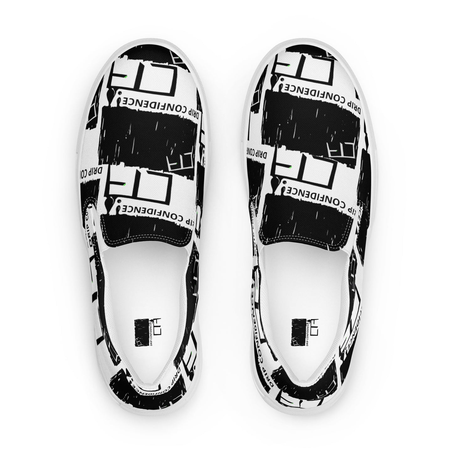 DRIP MENS SLIP ONS WHITE