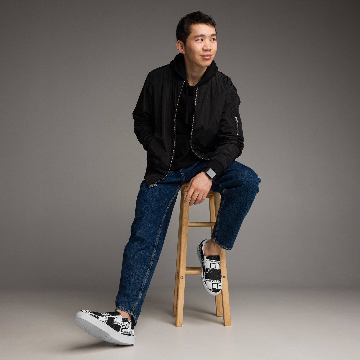 DRIP MENS SLIP ONS WHITE